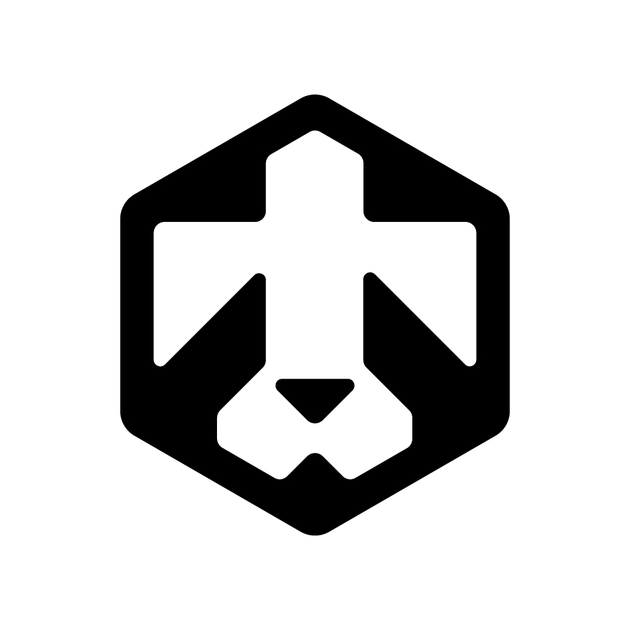 Geometric Panda Symbol logo design by logo designer KENTO CREATIVE for your inspiration and for the worlds largest logo competition