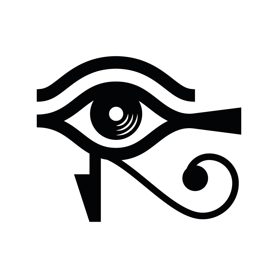 Egyptian Eye + Vinyl Record  logo design by logo designer Justin Martin Design for your inspiration and for the worlds largest logo competition