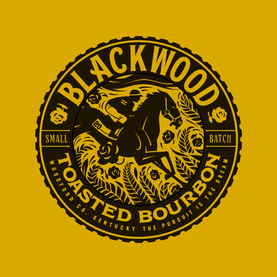 Blackwood Distilling Co Badge logo design by logo designer Neltner Small Batch for your inspiration and for the worlds largest logo competition