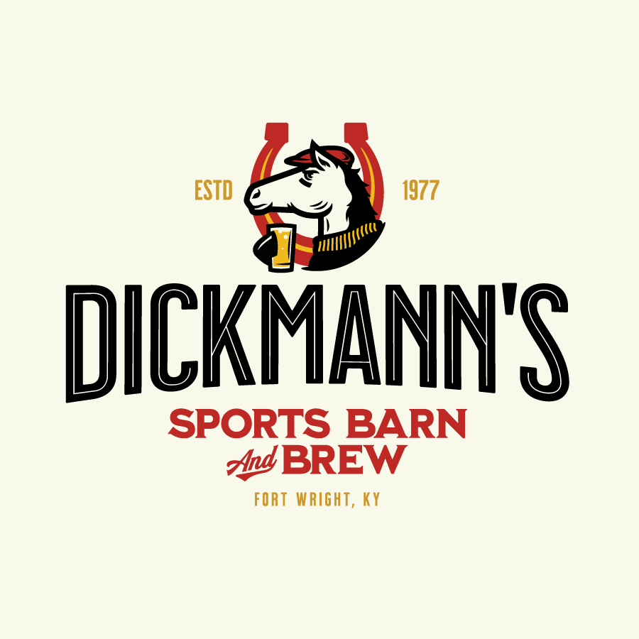 Dickmann's Sports Barn and Brew logo design by logo designer Neltner Small Batch for your inspiration and for the worlds largest logo competition
