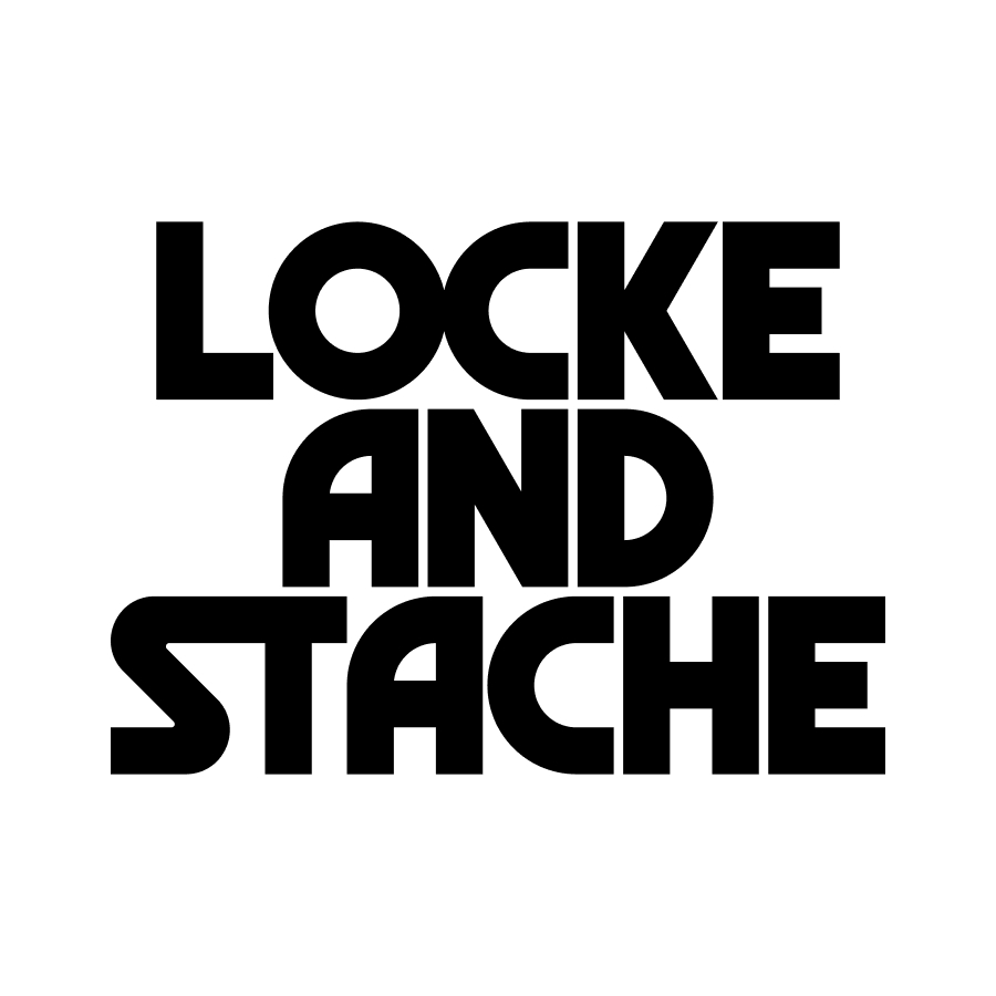 Locke and Stache Logotype logo design by logo designer All True for your inspiration and for the worlds largest logo competition
