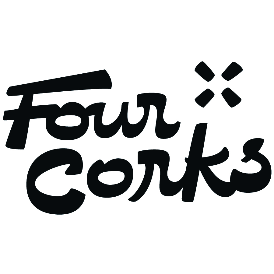 Four Corks Supper Club logo design by logo designer Adam Greasley (Oakfold) for your inspiration and for the worlds largest logo competition