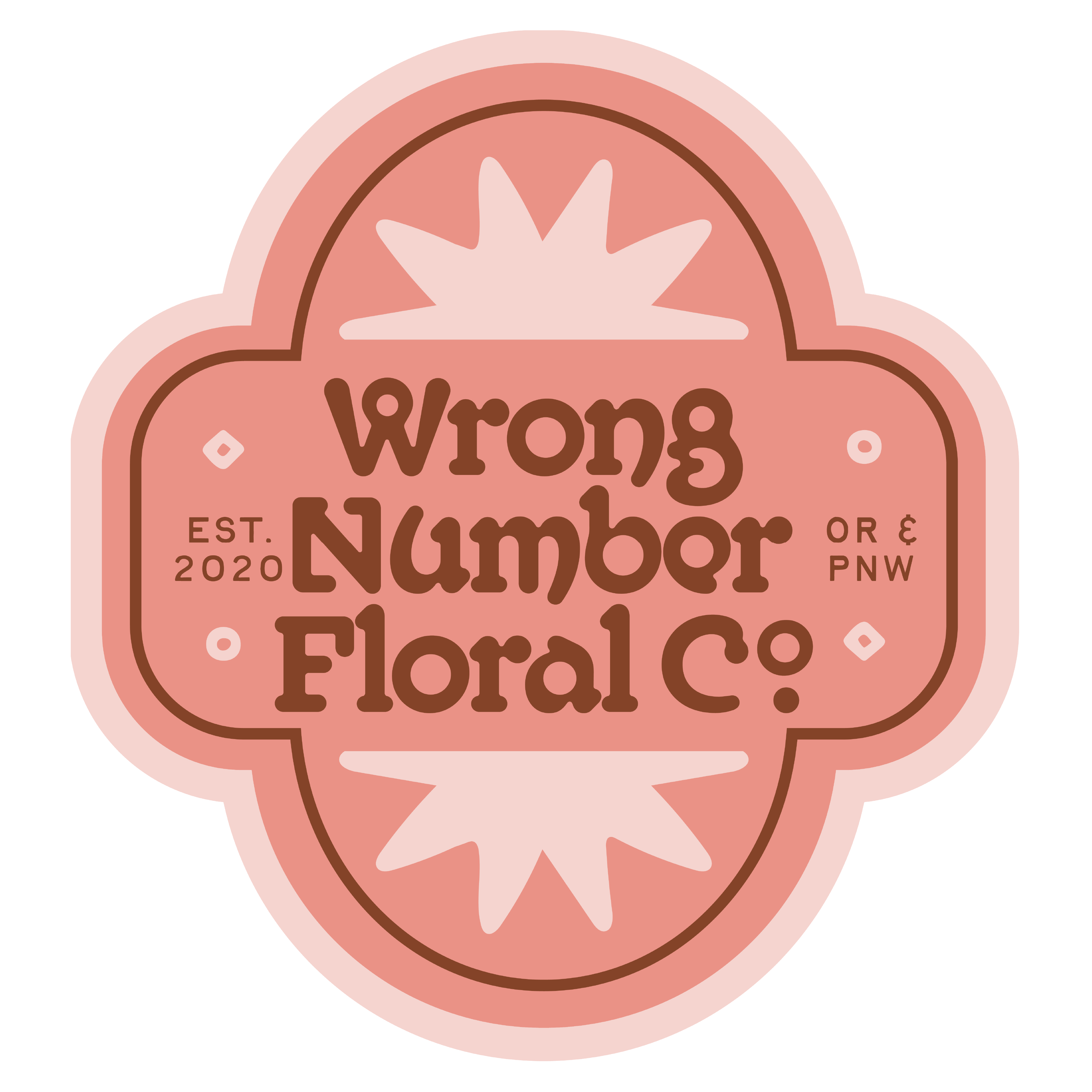 Wrong+Number+Floral+Mark logo design by logo designer ESM+Creative+Studio+ for your inspiration and for the worlds largest logo competition