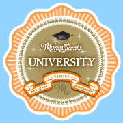 Momnificent University logo design by logo designer Vincent Burkhead Studio for your inspiration and for the worlds largest logo competition