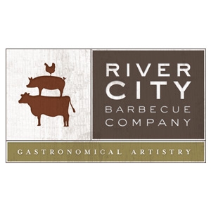 River City Barbecue logo design by logo designer The Flores Shop for your inspiration and for the worlds largest logo competition