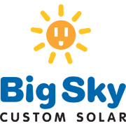 Big Sky Custom Solar logo design by logo designer GingerBee Creative for your inspiration and for the worlds largest logo competition