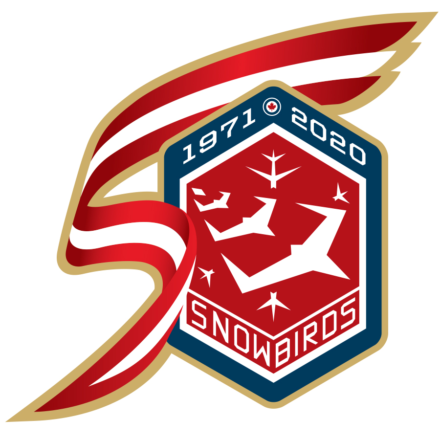 Canadian Forces Snowbirds 50th Season Logo logo design by logo designer Barnstorm Creative Group Inc for your inspiration and for the worlds largest logo competition