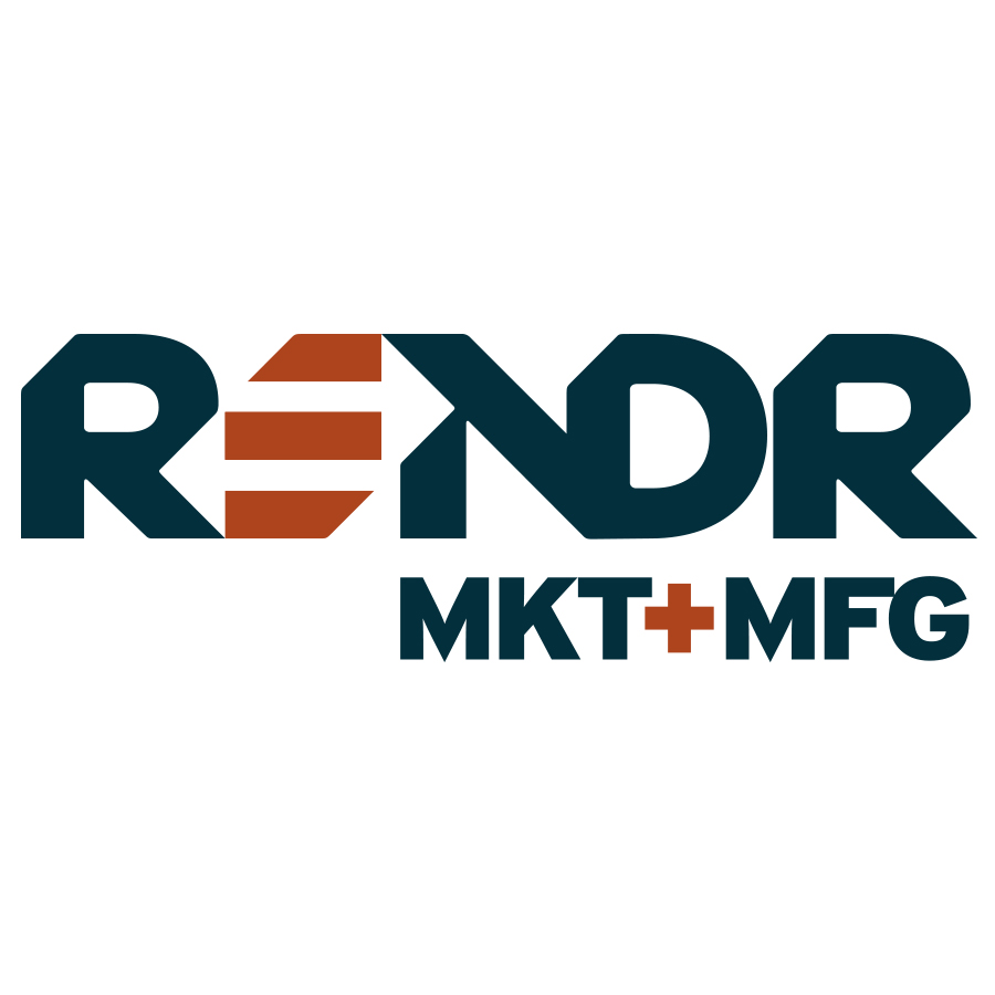 RENDR Marketing + Manufacturing Logo logo design by logo designer Barnstorm Creative Group Inc for your inspiration and for the worlds largest logo competition