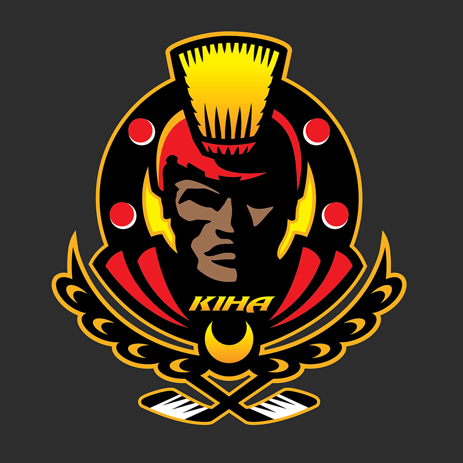 KIHA Warrior Crest logo design by logo designer Barnstorm Creative Group Inc for your inspiration and for the worlds largest logo competition