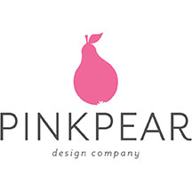 PINKPEAR logo design by logo designer The Pink Pear Design Company for your inspiration and for the worlds largest logo competition