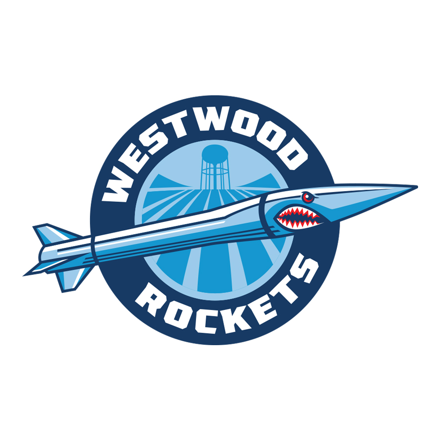 Westwood+Rockets+Badge logo design by logo designer T2+Design for your inspiration and for the worlds largest logo competition