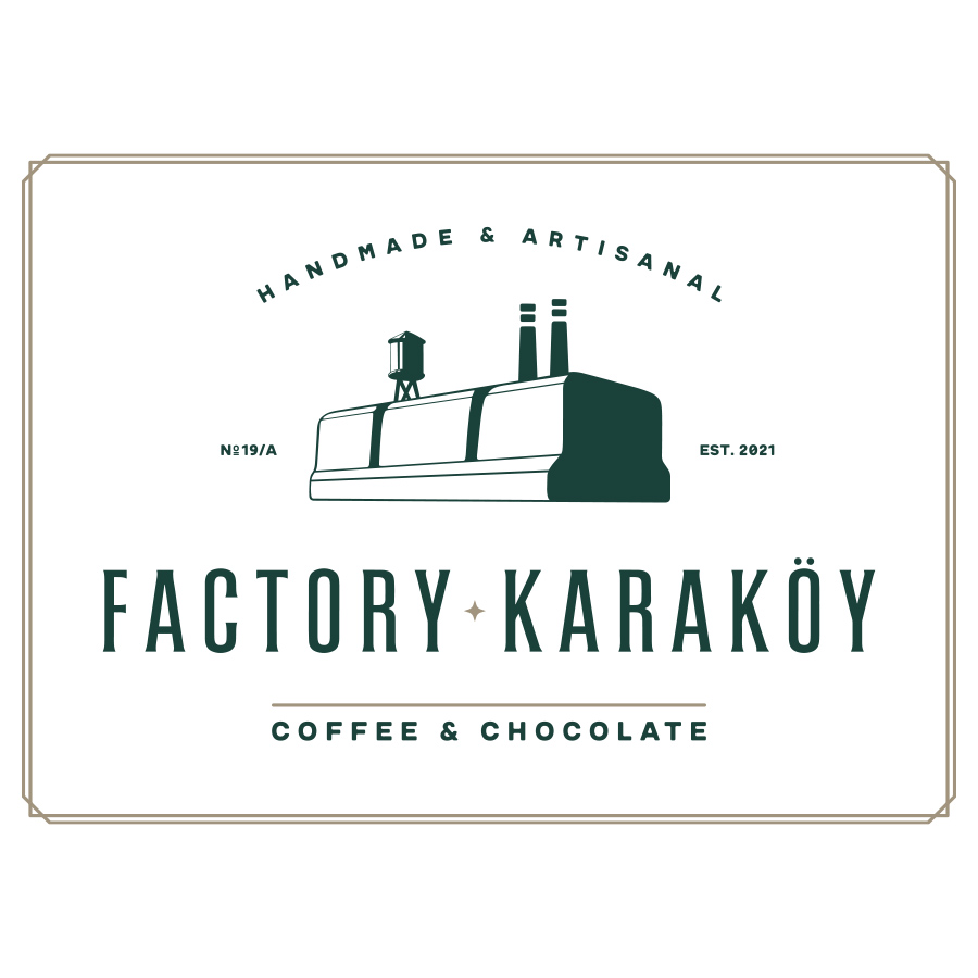 Factory Karakoy Coffee & Chocolate Bar logo design by logo designer Salih Kucukaga Design Studio for your inspiration and for the worlds largest logo competition