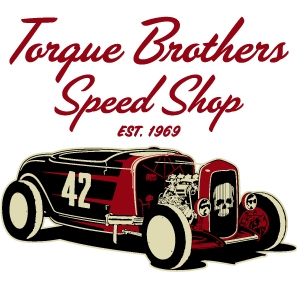 Torque Brothers Speed Shop logo design by logo designer Storm Design Inc. for your inspiration and for the worlds largest logo competition