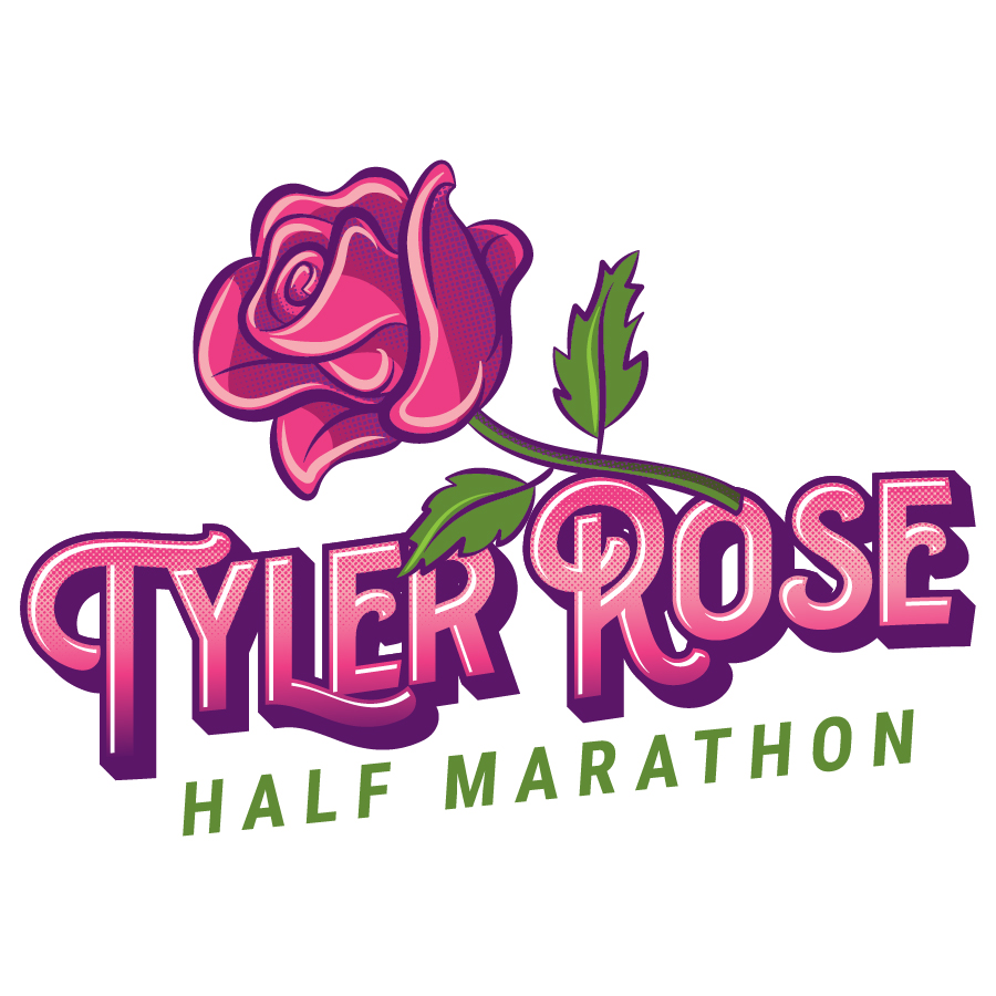 Tyler Rose Half Marathon Logo logo design by logo designer David Bell Creative for your inspiration and for the worlds largest logo competition