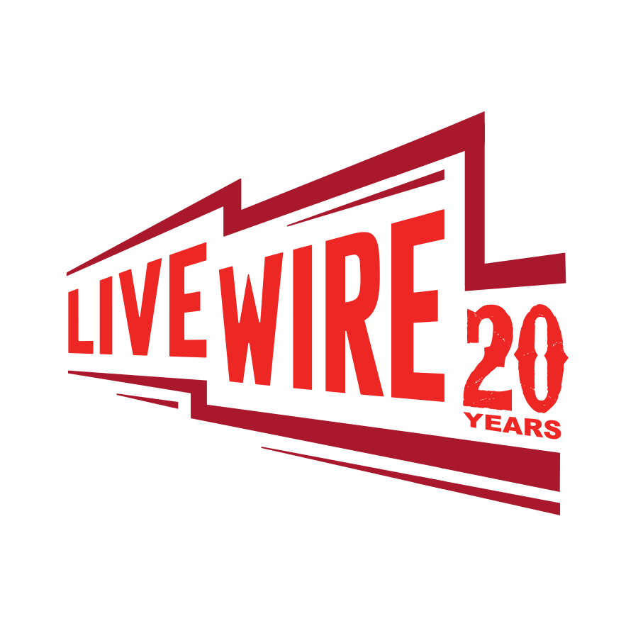 Live Wire Radio's 20th Anniversary - 7 logo design by logo designer Dotzero Design for your inspiration and for the worlds largest logo competition