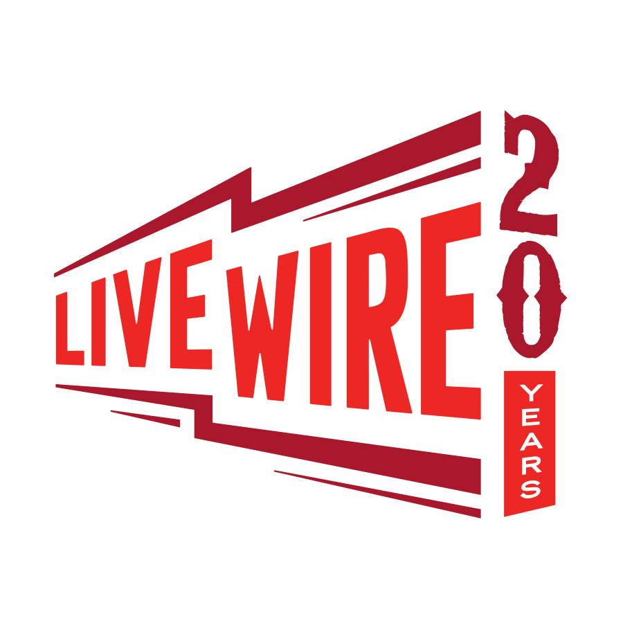 Live Wire Radio's 20th Anniversary - 6 logo design by logo designer Dotzero Design for your inspiration and for the worlds largest logo competition