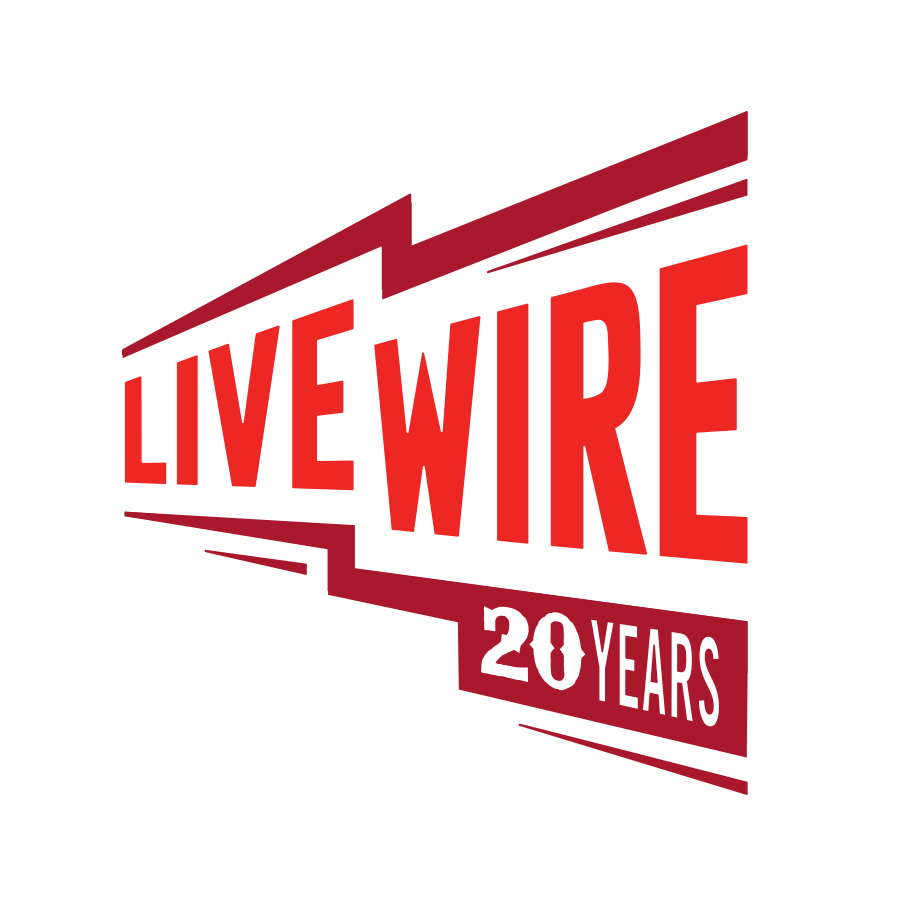 Live Wire Radio's 20th Anniversary - 5 logo design by logo designer Dotzero Design for your inspiration and for the worlds largest logo competition