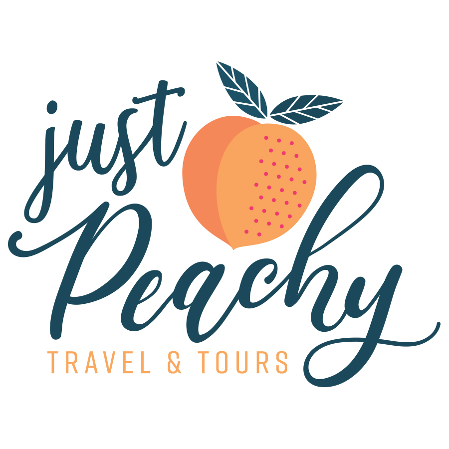 RDI_JustPeachyTravel logo design by logo designer River Designs Inc. for your inspiration and for the worlds largest logo competition