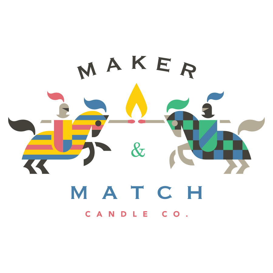 Maker & Match Candle Co. logo design by logo designer Double A Creative for your inspiration and for the worlds largest logo competition