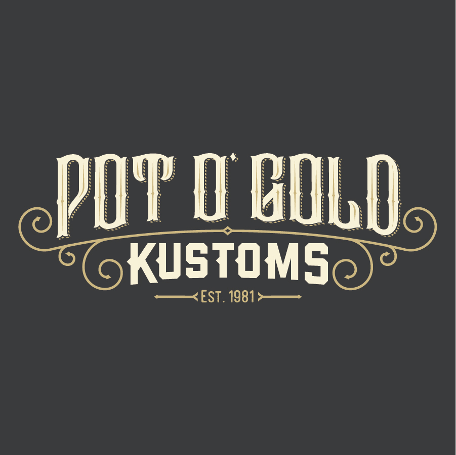 PotOGoldKustomsLogo logo design by logo designer 3 Deuces Design, Inc. for your inspiration and for the worlds largest logo competition