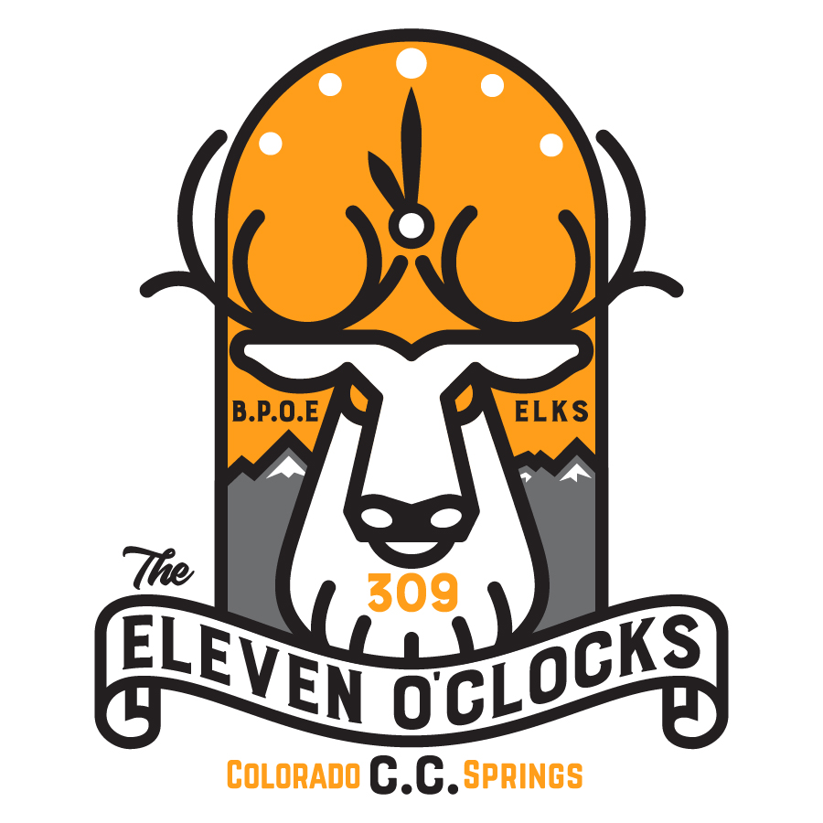 The11OClocksElkLogo logo design by logo designer 3 Deuces Design, Inc. for your inspiration and for the worlds largest logo competition